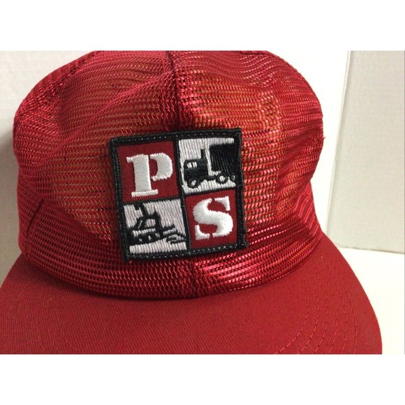 Vintage K-Products trucker mesh Snap back hat Red - Picture 4 of 6